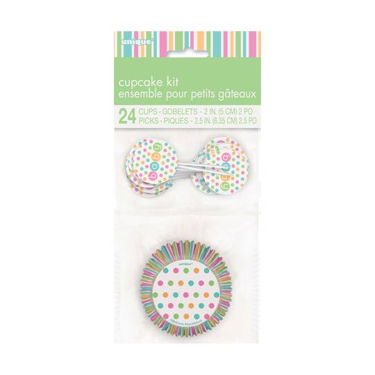 Pastel Baby Shower Cupcake Kit For 24 Pastel Baby Shower Cupcake Kit For 24
